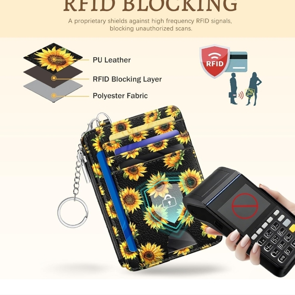 Sunflower Card Organizer with ID Window